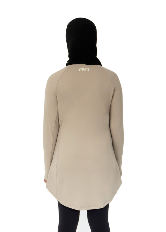 SAND - MODEST ACTIVEWEAR TOP